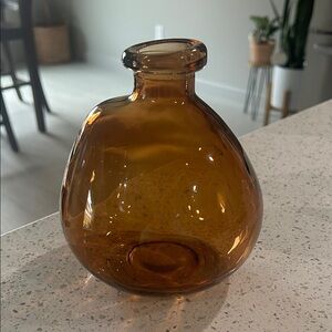 Amber Glass Vase